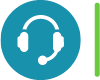 Blue Icon of a headset