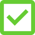 Green check mark in a box