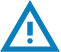 A blue warning icon